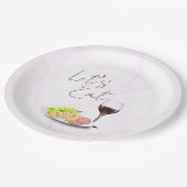 ワイン＆シャルキュトリーのブライズシャワー ペーパープレート (アングル)