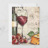 ワイン＆ジャズ ソーシャル イベント テイスティング パーティー 招待状 (裏面)