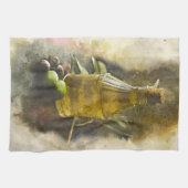 ワイン・スティルライフ キッチンタオル (横)