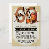 ワイン&タバコ 60歳の誕生日招待状 招待状 (正面/裏面)