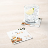 ワイン＆チーズのベストペアエンゲージメントパーティー スクエアペーパーコースター (インサイチュ)