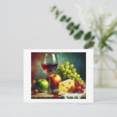 ワイン・チーズの果物 ポストカード (スタンド正面)