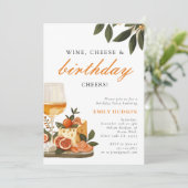 ワイン＆チーズの誕生日パーティー 招待状 (スタンド正面)