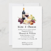 ワイン＆チーズエンゲージメントパーティーのご招待 招待状 (正面)