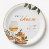 ワイン＆チーズエンゲージメントパーティー ペーパープレート (正面)