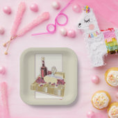 ワイン&チーズシャルキュテリーブロック紙プレート ペーパープレート (パーティー)