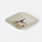 ワイン&チーズシャルキュテリーブロック紙プレート ペーパープレート (傾斜あり)