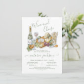 ワイン&チーズシャルキュテリーボードブライダルシャワー 招待状 (スタンド正面)