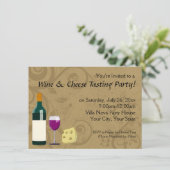 ワイン&チーズテイスティングパーティの招待状 招待状 (スタンド正面)