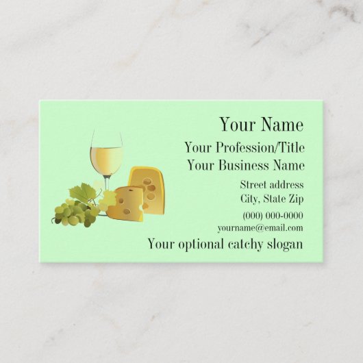 ワイン&チーズデザイン名刺 名刺 (正面)
