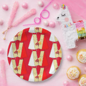 ワイン&チーズパーティの招待状 ペーパープレート (パーティー)