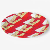 ワイン&チーズパーティの招待状 ペーパープレート (アングル)