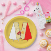 ワイン&チーズパーティの招待状 ペーパープレート (パーティー)