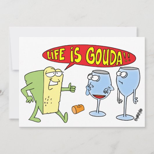 ワイン＆チーズパーティーの招待状 招待状 (正面)