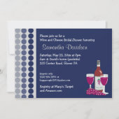 ワイン&チーズパーティーブライダルシャワー 招待状 (正面)