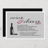 ワイン&チーズパーティー 招待状 (正面/裏面)