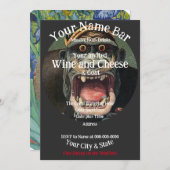 ワイン＆チーズパーティー 招待状 (正面/裏面)