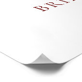 ワイン&チーズブライダルシャワーウェルカムサイン ポスター (角)