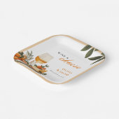 ワイン&チーズ婚約パーティ ペーパープレート (傾斜あり)