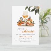 ワイン&チーズ婚約パーティ 招待状 (スタンド正面)