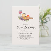 ワイン&チーズ婚約パーティ 招待状 (スタンド正面)