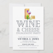 ワイン&チーズ婚約パーティ 招待状 (正面)