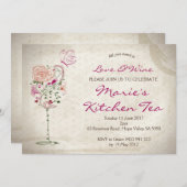 ワイン&チーズ誕生日招待状 招待状 (正面/裏面)