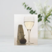 ワイン、チーズ、イチジクの静物生活 ポストカード (スタンド正面)