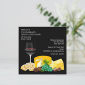 ワイン·チーズ·カクテル·チョコレート·ダイニングパーティー 招待状 (スタンド正面)