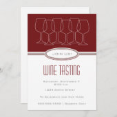 ワイン テイスティング ご招待 招待状 (正面/裏面)