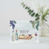 ワイン・テイスティング・ウェディングRSVP ポストカード (スタンド正面)