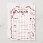 ワイン テイスティング スコア カード 手描き評価シート (裏面)