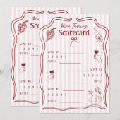 ワイン テイスティング スコア カード 手描き評価シート (正面/裏面)