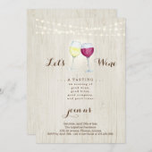 ワイン テイスティング パーティー 招待状 (正面/裏面)