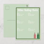 ワイン テイスティング メモカード ポストカード (正面/裏面)