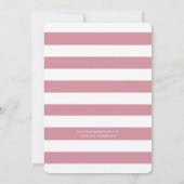 ワイン＆ディナー オーケージョン 記念日 赤いストライプ 招待状 (裏面)