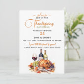 ワイン&トルコ感謝祭の集まり 招待状 (スタンド正面)