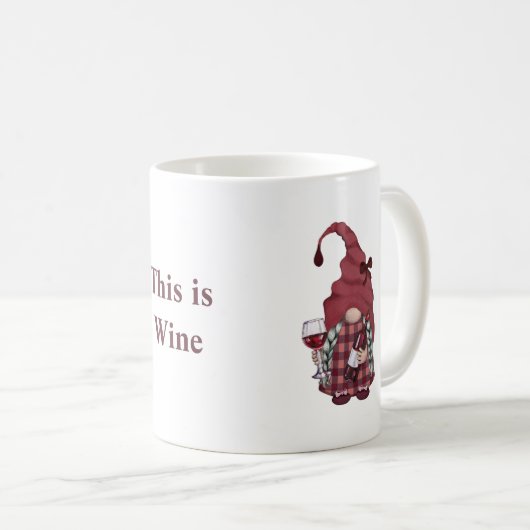 ワイン・ノーム 名前変更可 this is Wine  コーヒーマグカップ (正面右)