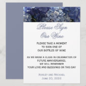 ワイン ハイドランジア サインに署名 招待状 (正面/裏面)