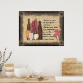 ワイン&バラ芸術詩 ポスター (キッチン)