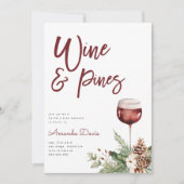ワイン&パインズキャビンマウンテンバチェロレッテウィークエンド 招待状 (正面)