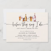 ワイン&ビールウェディングシャワー |婚約パーティ 招待状 (正面)