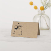 ワイン&ビールトースト折り畳みテントスタイル座席表 プレイスカード (正面)