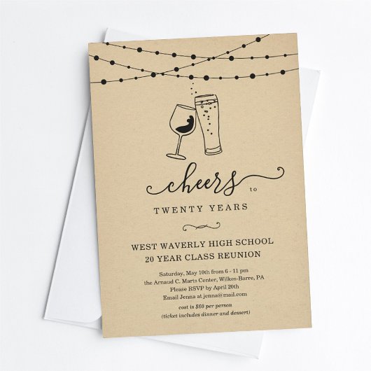 ワイン&ビール応援から任意の年のクラス懇親会 招待状