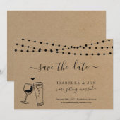 ワイン&ビール Toast Save the Date 発表 招待状 (正面/裏面)