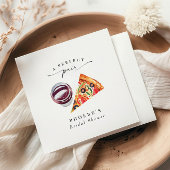 ワイン＆ピザの完璧なペア リハーサルディナー スタンダードカクテルナプキン