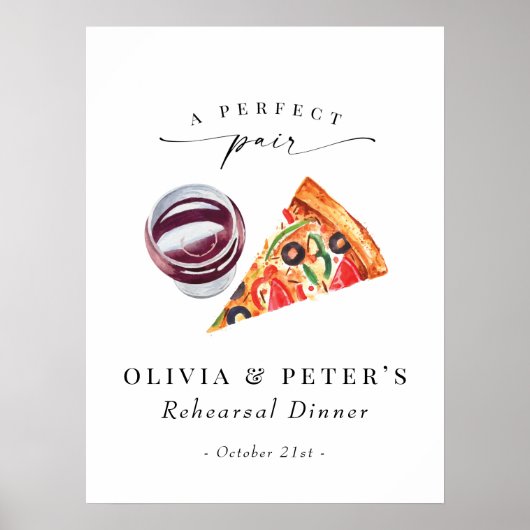 ワイン&ピザパーフェクトペアリハーサルディナーウェルカム ポスター (正面)