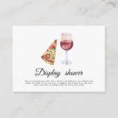 ワイン&ピザブライダルシャワーディスプレイシャワー エンクロージャーカード (正面)