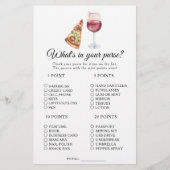 ワイン&ピザブライダルシャワー財布の中に何があるか (正面)