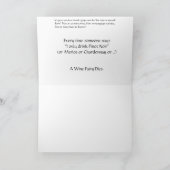 ワイン·フェアリー·ホリデー·カード-水平のみ飲む シーズンカード (内部)